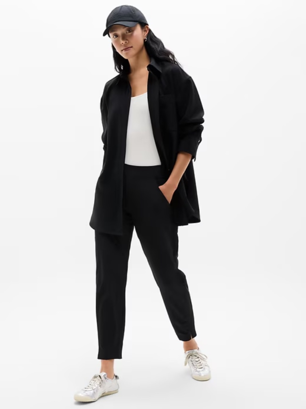Athleta Brooklyn Ankle Pant Black - Size 12 - Picture 6 of 7